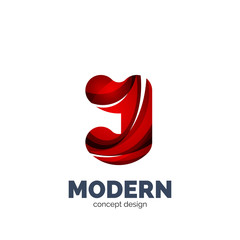 Modern abstract futuristic logo
