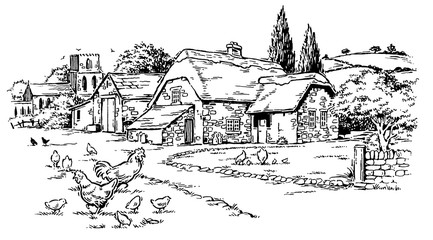 Farm Line Illustration