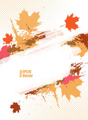 Grungy autumn vector