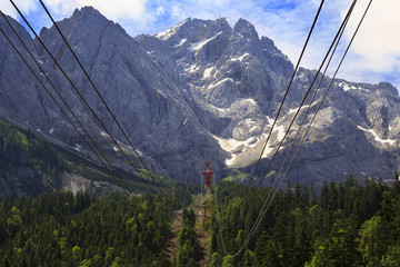 Summit of Zugspitze Mountain, the highest in Germany.
