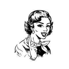 Retro Mother Giving Advice