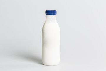 White milk on a bottle