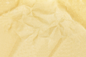 Recycled crumpled brown paper texture or paper background for design with copy space for text or image.