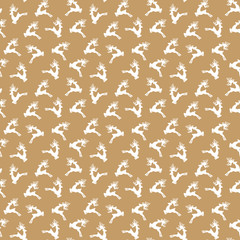reindeer pattern gold background