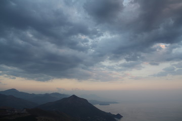 Tramonto italiano sul mare di Maratea Basilicata