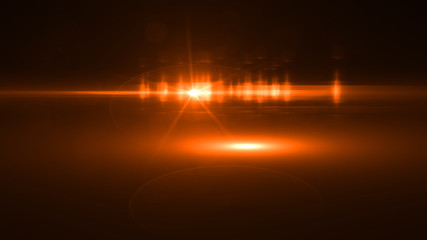 Beautiful light flares. Glowing streaks on dark background. Police light flares