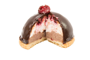 chocolate pudding isolated