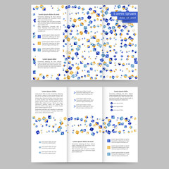 Colored tri fold business brochure design