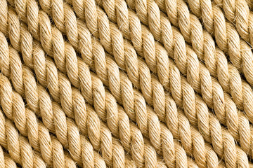 Diagonal strands of rope as background