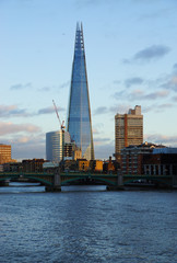 View of London from river Thames, UK.
