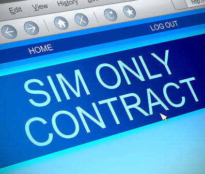 Sim only contract concept.