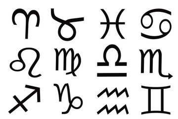 Astrology background with zodiac