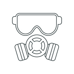 Mask icon. Factory and industry theme. Isolated design. Vector illustration