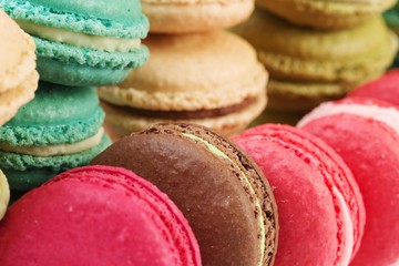 Set of delicious macaroons