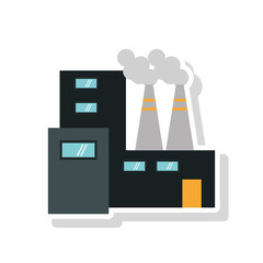 Plant  building icon. Factory and industry theme. Isolated design. Vector illustration