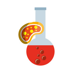 tube test laboratory experiment icon vector illustration design