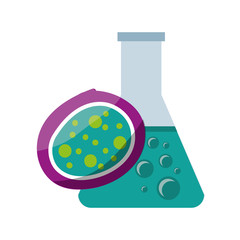 tube test laboratory experiment icon vector illustration design