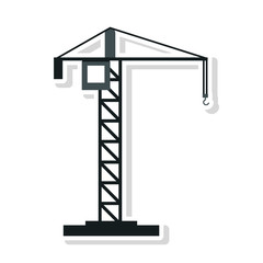 Fototapeta na wymiar Crane icon. Under construction and industry theme. Isolated design. Vector illustration