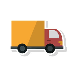 Truck icon. Delivery shipping and industry theme. Isolated design. Vector illustration