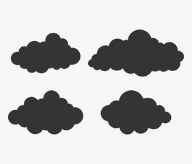Clouds icon. Weather sky nature and season theme. Isolated design. Vector illustration