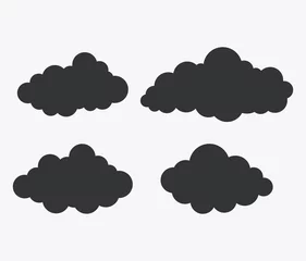 Plexiglas foto achterwand Clouds icon. Weather sky nature and season theme. Isolated design. Vector illustration © Jemastock