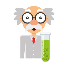 scientific laboratory worker concept vector illustration design