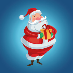 Santa cartoon icon. Merry Christmas season and decoration theme. Colorful design. Vector illustration