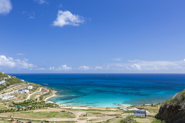 Naklejka premium Beaches from Saint Martin, French West Indies in Caribbean
