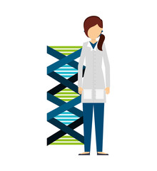 scientific laboratory worker concept vector illustration design