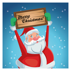 Santa cartoon icon. Merry Christmas season and decoration theme. Colorful design. Vector illustration