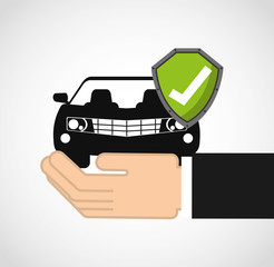 car insurance business icon vector illustration design