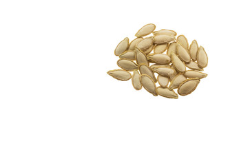 Pumpkin seeds isolated on a white