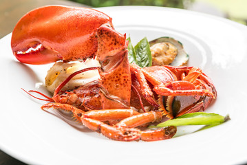 Grilled Halved Lobster Tails