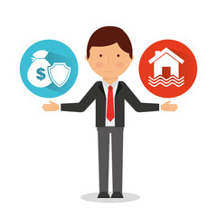 home insurance property concept icon vector illustration design