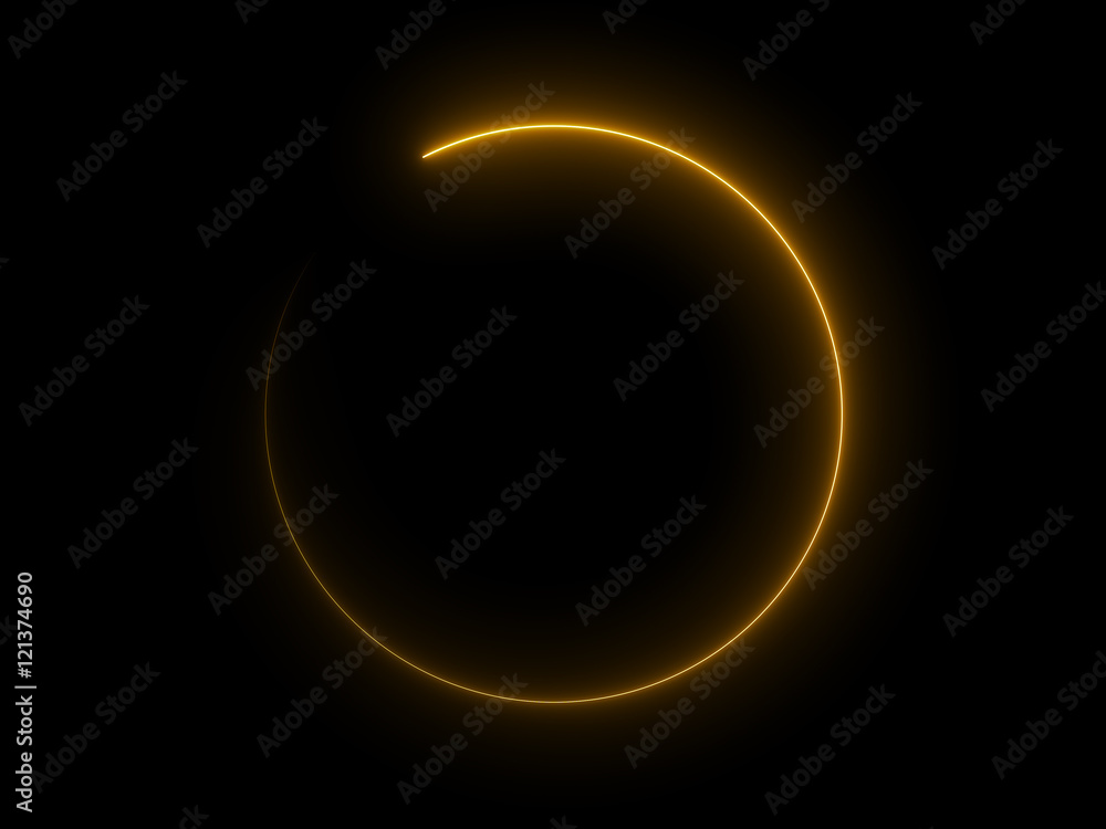 Wall mural abstract light effect element design on black background