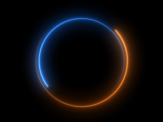 Abstract Light Effect Element Design on Black Background