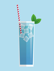 Cocktail icon. Summer party drinks and beverage theme. Colorful design. Vector illustration