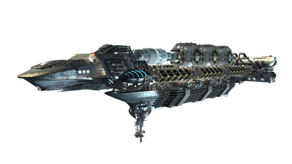 3d illustration of an intergalactic space station for futuristic deep space travel or science fiction backgrounds, with the clipping path included in the file © 3000ad