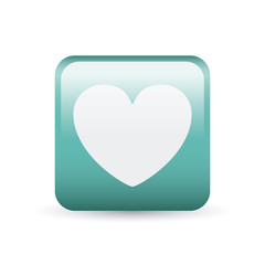 Heart inside frame icon. Medical and health care theme. Colorful and isolated design. Vector illustration