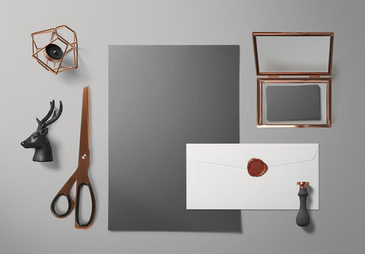 Vintage Style Stationery Mockup 1