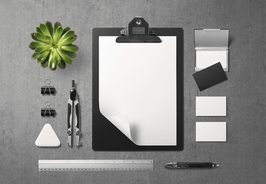 Black and White Stationery Mockup 1