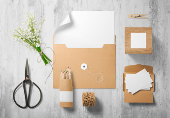 Natural Paper Stationery Mockup 1