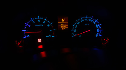 Light of colour  mile gauge.