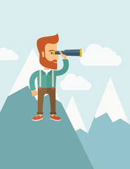 Cheerful, leader man