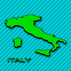 Abstract map of Italy