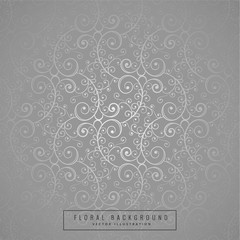 floral background in gray color