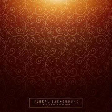 Vintage Orange Floral Background