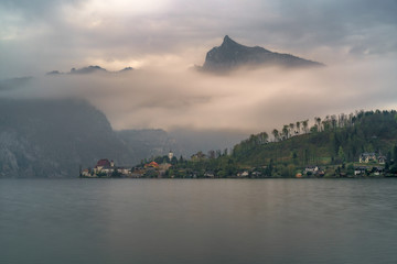 Foggy day on Traunsee
