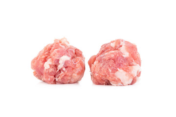 Minced pork balls ready to cook