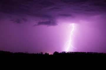 Lightning with dramatic clouds.